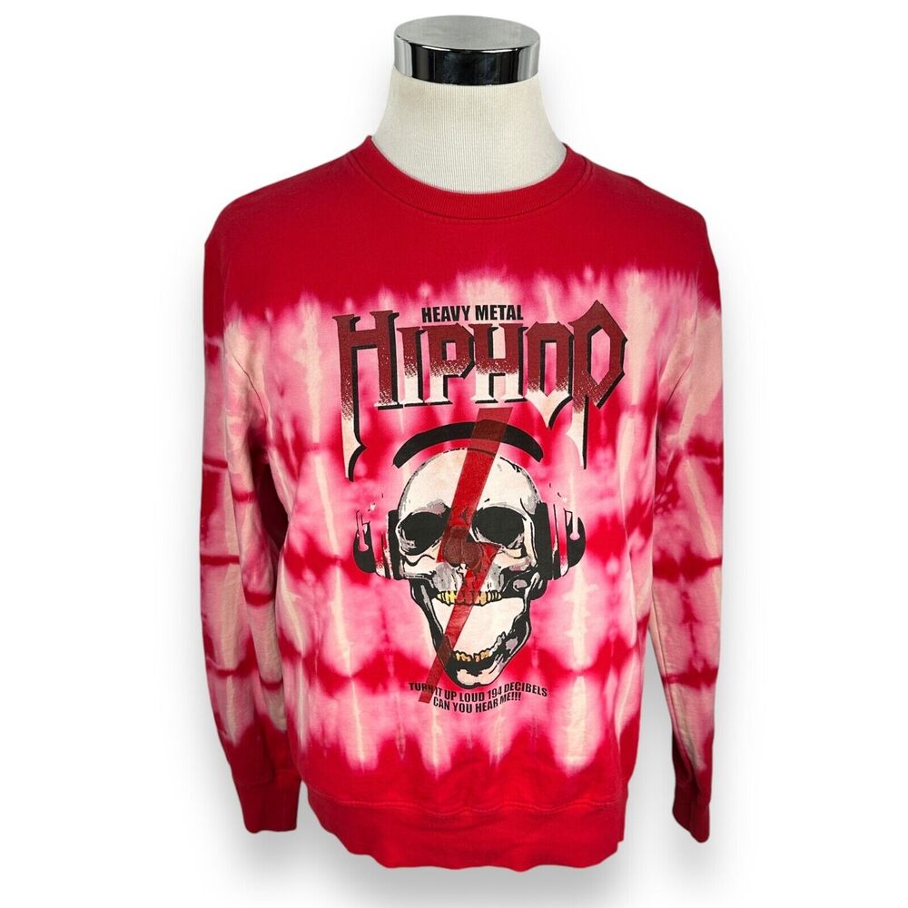 The Black Keys Sweatshirt Men’s XL Red Pink White Cotton Heavy‎ Metal Hip Hop